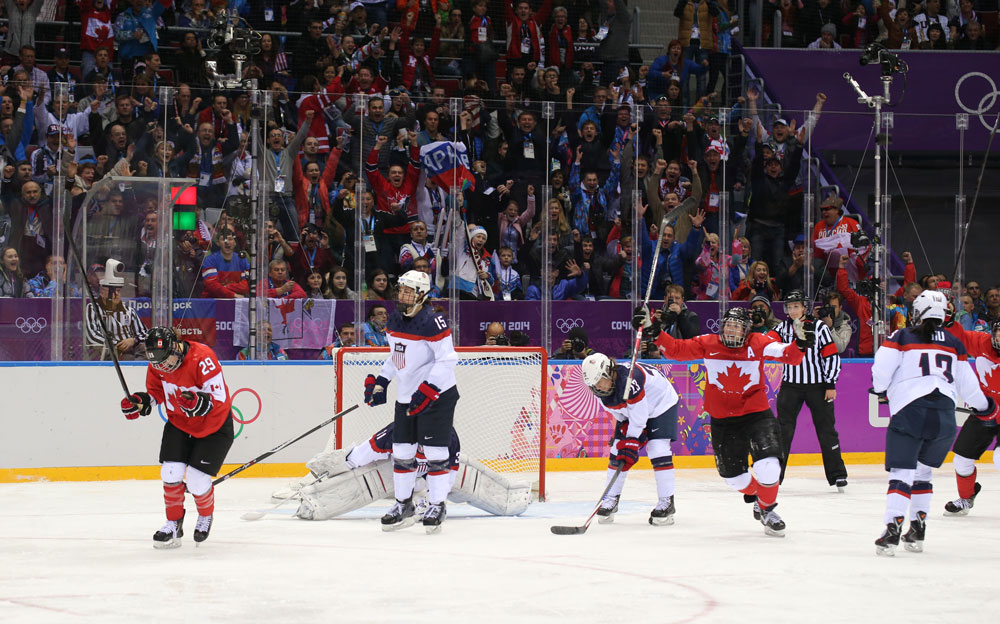 USA vs Canada Women's Gold Medal Game - Sochi 2014 Olympic Winter Games. (Photo by Andre Ringuette/HHOF-IIHF Images).